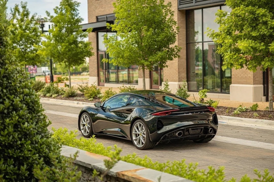 Lotus Emira, rear three-quarter view
